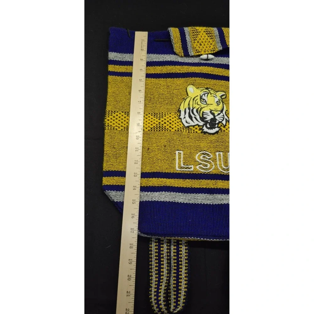 LSU‎ Tigers Women's Serape Like Handbag Purse Backpack purple/gold Logo